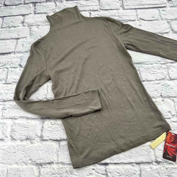 NOT FOR SALE         OGL Women's Miya Moore Long Sleeve Shirt Small Taupe - Picture 1 of 6